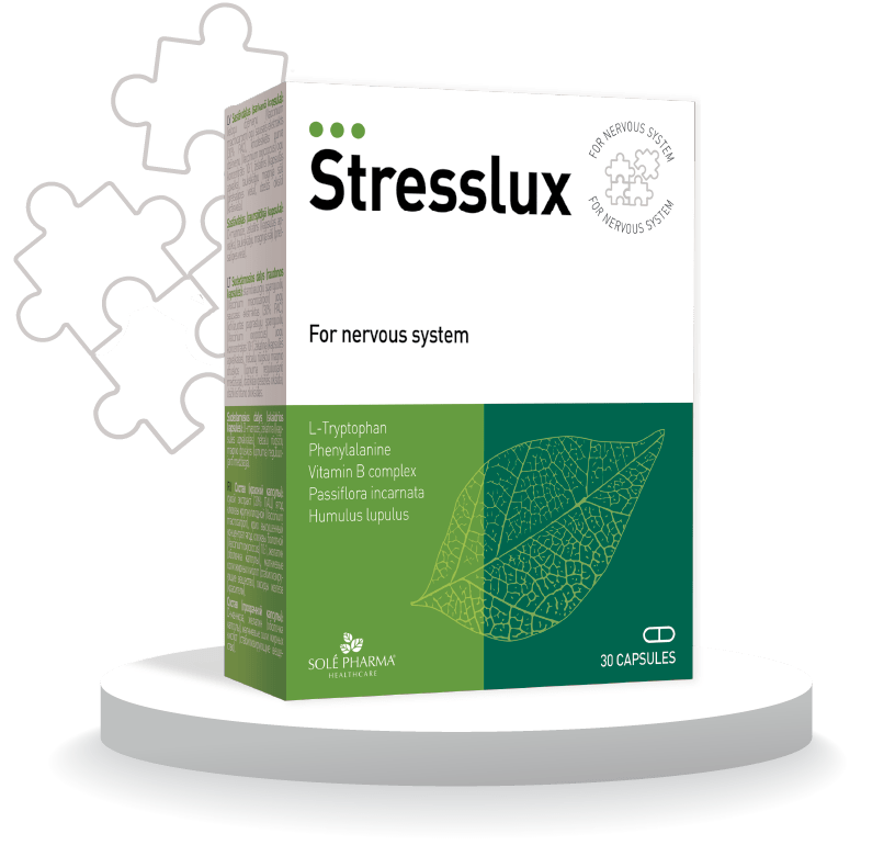 Fast acting nervous system complex, amino acids, plants extracts, vitamin B complex, stress free, serotonin, anxiety, sadness, strong nerves